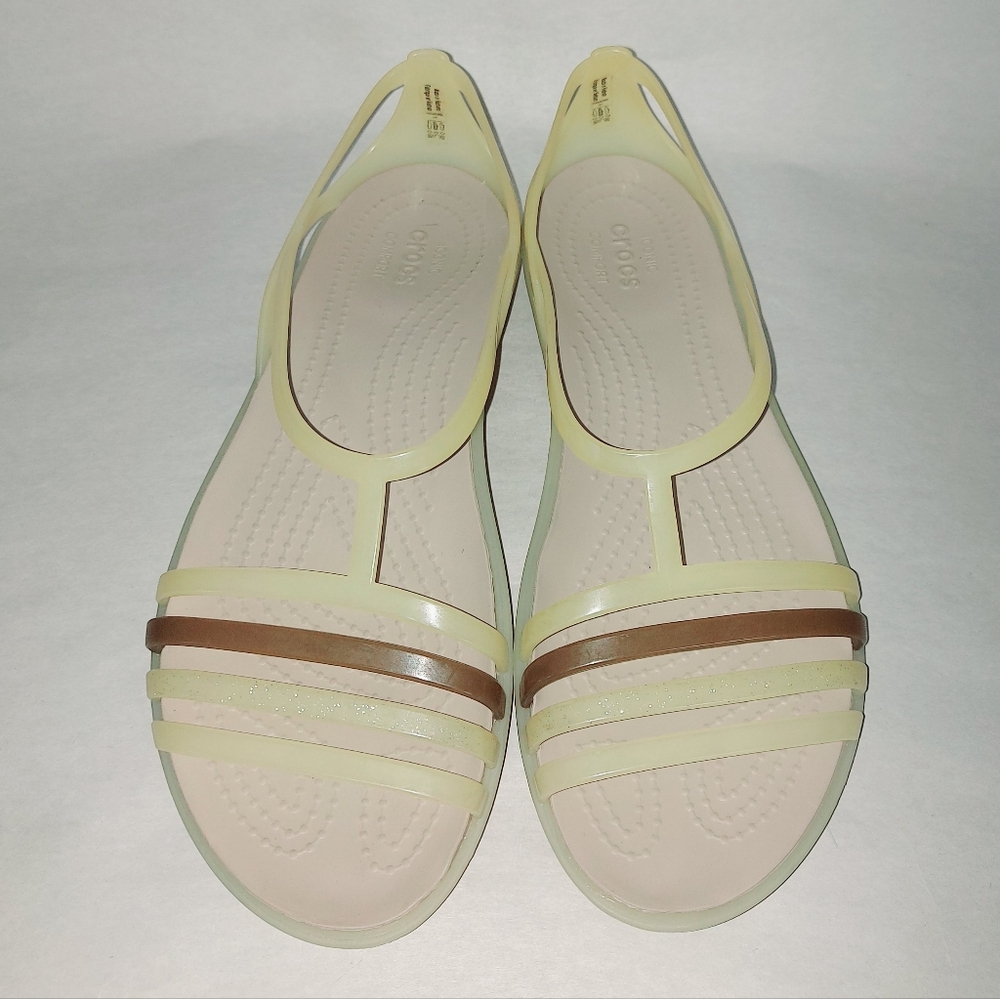 Crocs Women Isabella Strappy Comfort Jelly Summer Beach Slip-on Slide Size 6